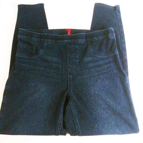 Spanx Denim - Spanx Blue Denim Jean Ankle Leggings Size L